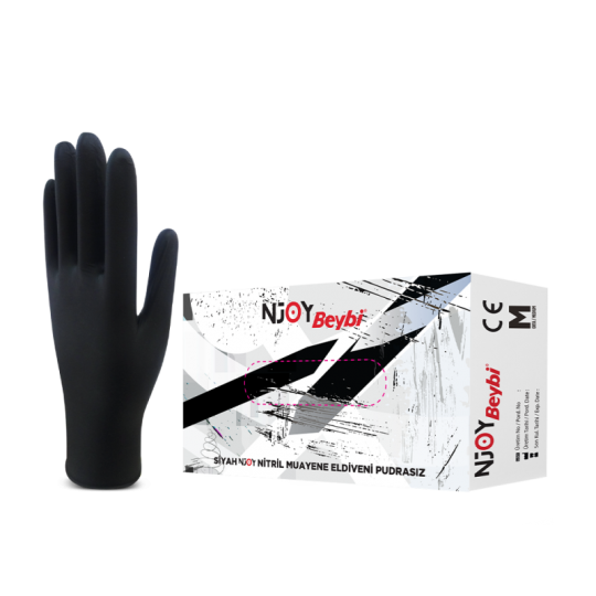Beybi Njoy Siyah Nitril Pudrasız Muayene Eldiveni Beybi Njoy Siyah Nitril Pudrasız Muayene Eldiveni