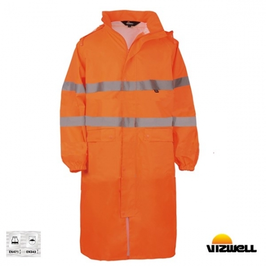 Vizwell™ 150 VWJK67L D Reflektörlü Pardesü Yağmurluk Vizwell™ 150 VWJK67L D Reflektörlü Pardesü Yağmurluk